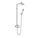 Flova Essence Manual Exposed Shower Column With Hand Shower, Overhead Shower & Diverter Bath Spout