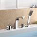 Flova Essence 4 Hole Deck Mounted Bath Shower Mixer with Pull Out Handset