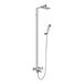 Flova Essence Thermostatic Exposed Shower Column With Hand Shower, Overhead Shower & Diverter Bath Spout
