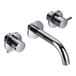 Flova Levo Concealed 3 Hole Wall Mounted Basin Mixer with Clicker Waste