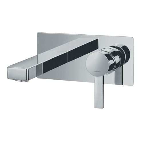 Flova STR8 Wall Mounted Single Lever Basin Mixer with Clicker Waste