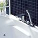 Flova STR8 4 Hole Deck Mounted Bath Shower Mixer with Pull Out Handset