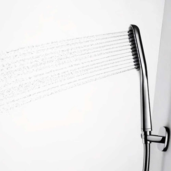 Flova Urban Thermostatic Shower Column with Handset & Dual Function Overhead Shower