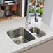 Caple Form 1.5 Bowl Undermount Satin Stainless Steel Sink & Waste Kit with Right Hand Small Bowl - 590 x 450mm