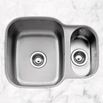 Caple Form 1.5 Bowl Undermount Satin Stainless Steel Sink & Waste Kit - Reversible - 590 x 450mm