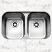 Caple Form 2 Bowl Undermount Satin Stainless Steel Sink & Waste Kit - 791 x 458mm