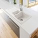 Caple Foxboro 1.5 Bowl White Ceramic Kitchen Sink with Reversible Drainer - 1000 x 500mm