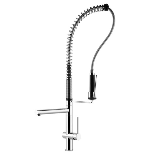 Gessi Oxygen Hi-Tech Professional Kitchen Mixer with Swivel Spout & Directional Spray