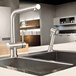 Gessi Oxygen Single Lever Kitchen Mixer with Swivel Spout & Separate Pull Out Spray - Brushed Nickel