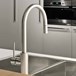 Gessi Oxygen Single Lever Mono Kitchen Mixer with Swivel Spout & Pull-Out Rinse - Chrome
