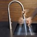Gessi Just Single Lever Mono Kitchen Mixer with Swivel Spout & Pull Out Spray - Chrome