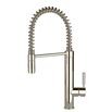 Gessi Oxygen Hi-Tech Mono Kitchen Mixer with Detachable Swivel & Pull-Out Rinse - Brushed Nickel