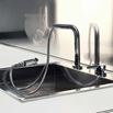 Gessi Logic 2 Hole Kitchen Mixer with Triple Height Spout & Pull Out Spray