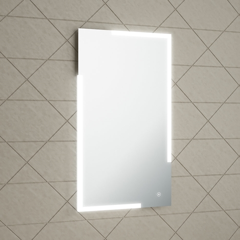 Harbour Icon LED Mirror with Demister Pad & Touch Button - 450 x 800mm