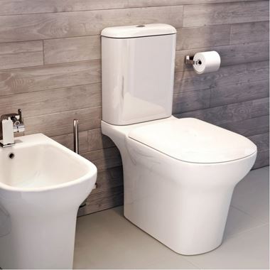 Imex Grace Rimless Comfort Height Close Coupled Toilet with Soft Close Seat