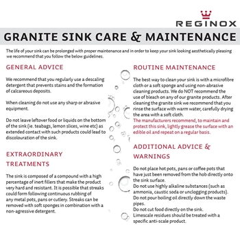 Reginox Harlem 1 Bowl Black Silvery Granite Composite Sink & Waste Kit and Vellamo Savu Pull Out Mono Kitchen Mixer