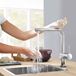 Grohe Minta Touch Electronic Mono Sink Mixer with L-Spout & Pull Out Mousseur - Super Steel