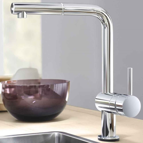 Grohe Minta Touch Electronic Monobloc Mixer with Swivel L-Spout & Pull-Out Spray