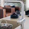 Grohe Minta Single Lever Mono Sink Mixer with Pull Out Spout - Starlight Chrome