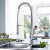 Grohe K7 Professional Mono Sink Mixer with Flexible Pull Out Spray - Brushed Steel