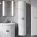 Harbour Acclaim D-Shaped 1400mm Tall Boy Unit - Gloss White