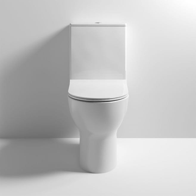 Harbour Acclaim Rimless Close Coupled Toilet & Soft Close Wafer Seat