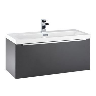Harbour Alchemy 800mm Wall Hung Vanity Unit & Basin - Anthracite Grey