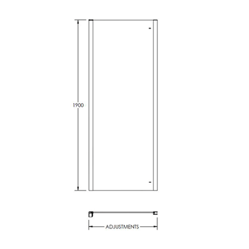 Harbour Alchemy 8mm Easy Clean Sliding Shower Door & Optional Side Panel