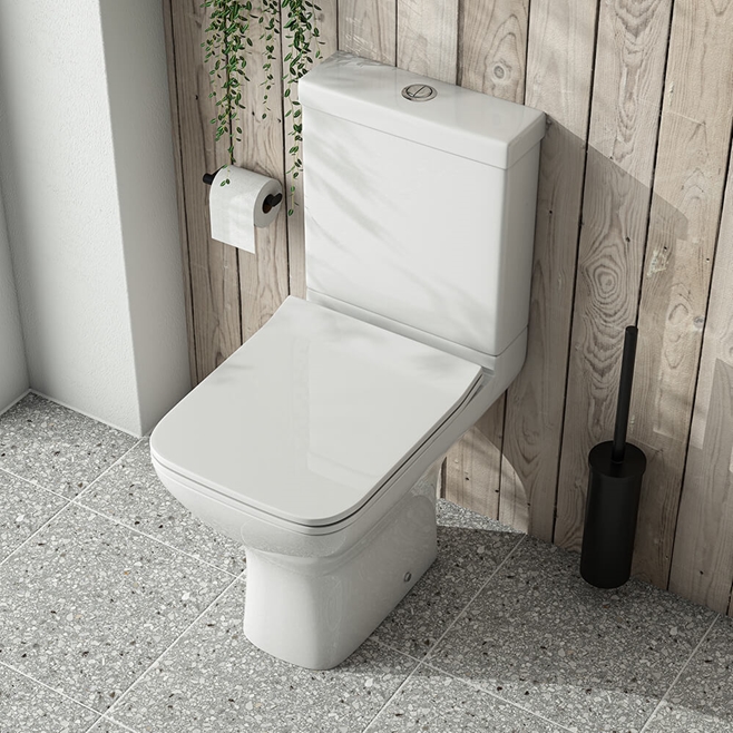 Harbour Alchemy Modern Close Coupled Toilet & Wafer Thin Soft Close Seat