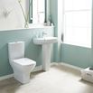 Harbour Alchemy Rimless Close Coupled Toilet & Slim Wrapover Soft Close Seat - 610mm Projection