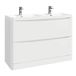Harbour Clarity 1200mm Floorstanding Vanity Unit & Double Basin - Gloss White