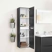 Harbour Clarity 1500mm Tall Wall Mounted Cabinet - Matt Graphite Grey