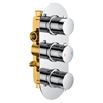Harbour Clarity Chrome 2 Outlet Thermostatic Concealed Shower Valve - Three Handle