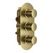 Harbour Clarity Brushed Brass 2 Outlet Thermostatic Concealed Shower Valve (Three Handle)