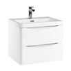 Harbour Clarity 600mm Wall Hung Vanity Unit & Basin - Gloss White