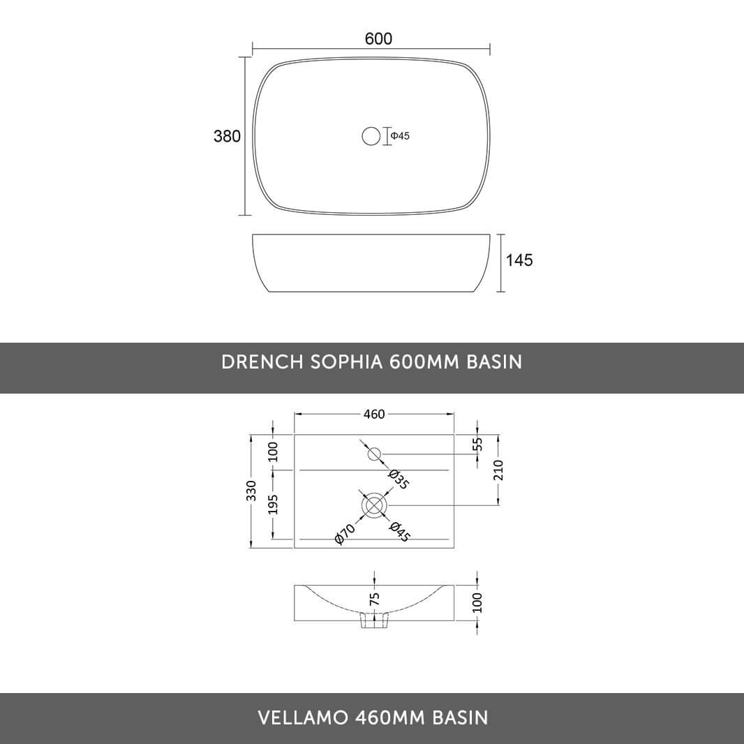 Harbour Clarity 900mm Wall Mounted Vanity Unit & Countertop Tap Warehouse