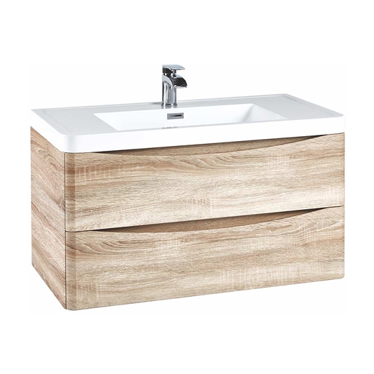 Harbour Clarity 900mm Wall Hung Vanity, 36 Inch Driftwood Bathroom Vanity Units
