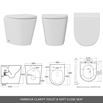 Emily 1100mm Combination Bathroom Toilet & 2 Drawer Sink Unit - Gloss White