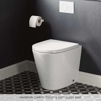 Emily 1100mm Combination Bathroom Toilet & 2 Drawer Sink Unit - Gloss White