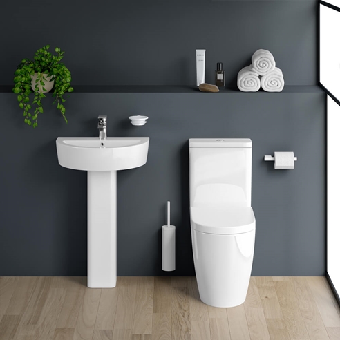 Harbour Clarity Fully Back to Wall Close Coupled Toilet & Soft Close Seat