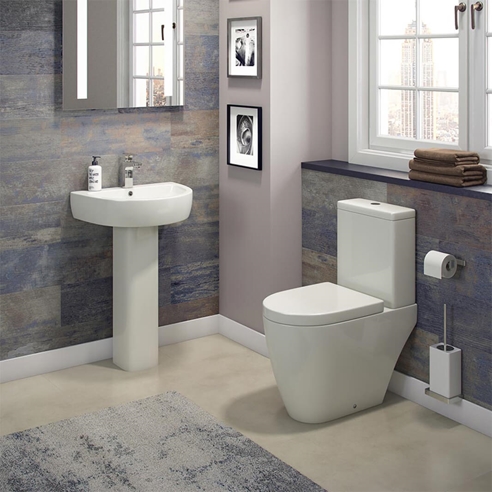 Harbour Clear Modern Close Coupled Toilet & Soft Close Seat