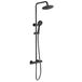 Harbour Clarity Matt Black Shower Package with Bar Valve and Adjustable Riser Rail