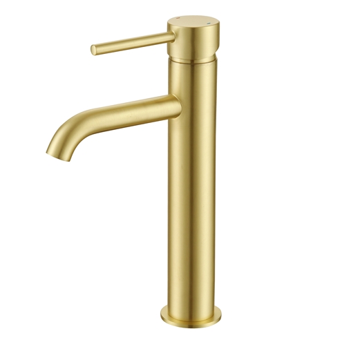 Harbour Clarity Tall Basin Mixer Tap - Brushed Brass