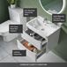 Harbour Clarity 500mm Wall Mounted Vanity Unit & Basin - Gloss White
