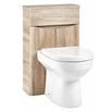 Harbour Clarity 500mm Back to Wall WC Unit - Bardolino Driftwood Oak