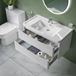Harbour Clarity 900mm Wall Hung Vanity Unit & Basin - Gloss White