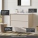 Harbour Form 500mm Wall Mounted Vanity Unit & Basin - French Grey