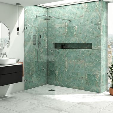 Harbour Frameless 10mm 2m-Tall Easy Clean No-Profile Wetroom Panel