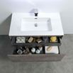 Harbour Substance 900mm 1 Drawer Wall Mounted Vanity Unit & White Basin - Metallic Effect