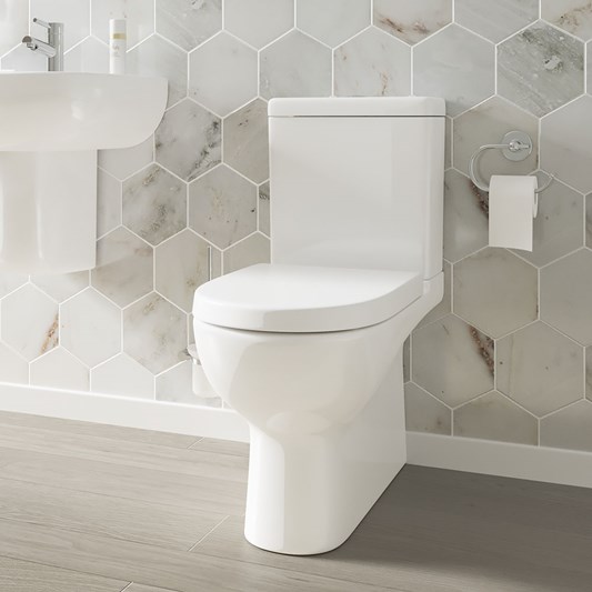 Harbour Grace Rimless Fully Back to Wall Toilet with Soft Close Seat